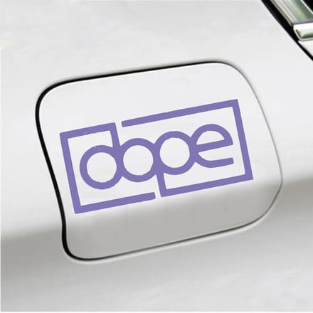 Bumpersticker - Dope - 6,8 X 14,8 - Paars