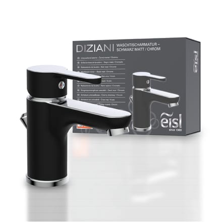 EISL DIZIANI Badkraan - Mengkraan - Mat Zwart-Chroom