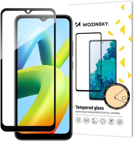 Wozinsky Full Glue - Gehard Glas Screenprotector - Xiaomi Redmi A1+ - Zwarte Rand