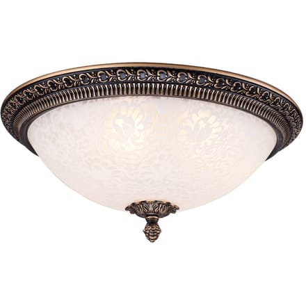 Maytoni plafondlamp Pascal, brons antiek Ø 37 cm glas/metaal