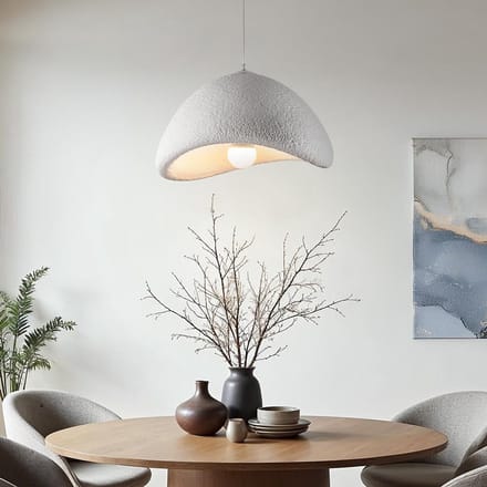 LumenXL Wabi Sabi hanglamp Cemento wit steeneffect - 60 x 47 cm