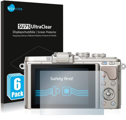 Savvies - Screenprotector voor Olympus PEN E-PL8 - Folie Beschermfolie transparant 6 Stuks