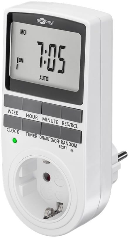 Digitale Tijdschakelaar - 10 programma's - IP20 - 250V - 16A - Wit