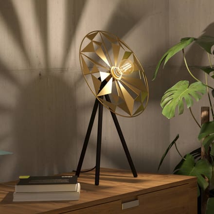 EGLO Castanuelo Tafellamp - E27 - 37 cm - Zwart|Goud