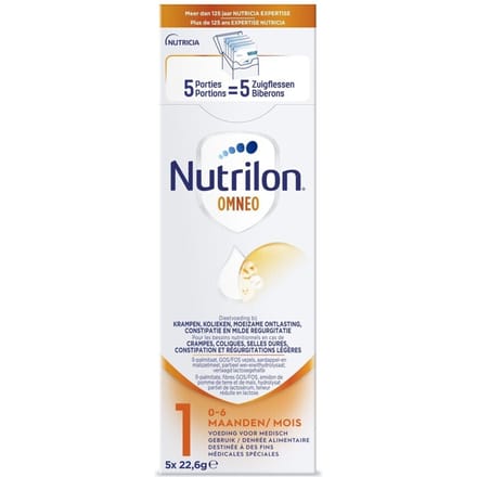 Nutrilon Omneo 1 Zuigelingenmelk Spijsvertering Poeder 5x23g