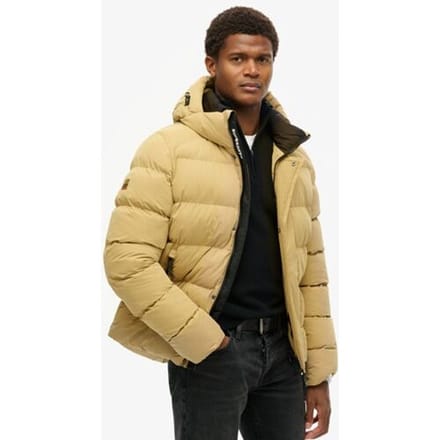 Superdry Onze Sport-pufferjas van Microvezel met Capuchon Geel Grootte: M