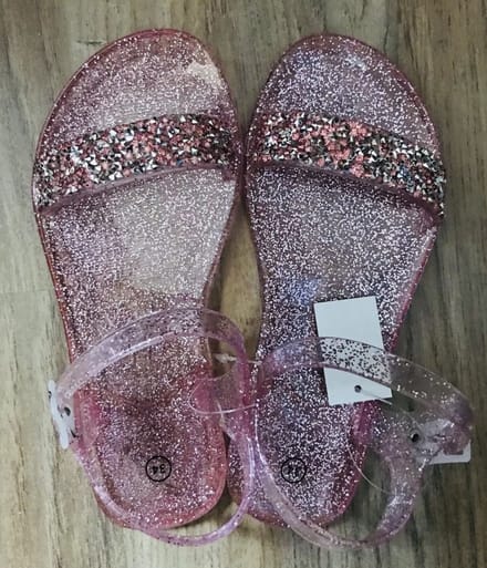 Meisjes sandalen roze met glitters en steentjes, maat 23*