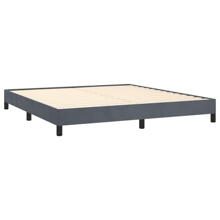 vidaXL - Bedframe - zonder - matras - donkergrijs - California - King-formaat - fluweel