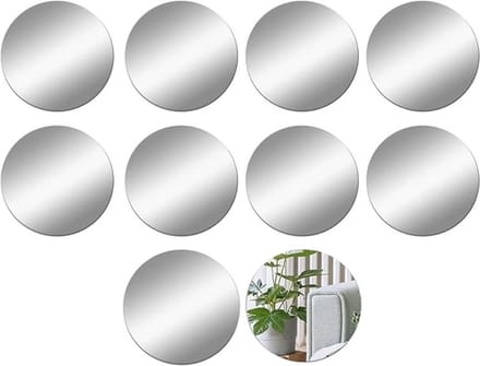 10 stuks ronde acryl wandspiegels, zelfklevend, 10 cm diameter