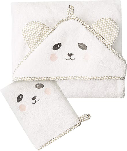 Vertbaudet Babybadcape met capuchon en geborduurde dieren