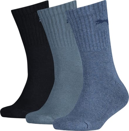 Puma Junior Crew Sokken 3-pack Denim Blue