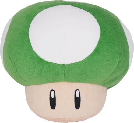 Nintendo Together + Super Mario Bros – 1 Up Mushroom Official Licensed knuffel – 16 cm pluche