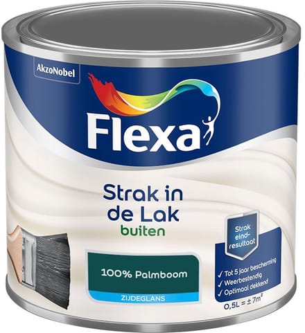 Flexa - Strak In De Lak Buitenlak Zijdeglans - 100% Palmboom - Mengverf - 500 Ml
