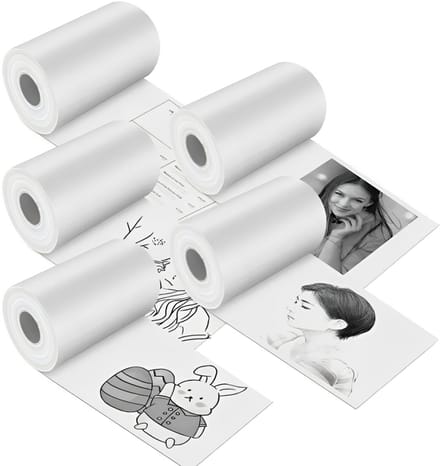 5 Rollen voor Mini Printer - Navulling - Pocket Printer Papier - Rollen Papier