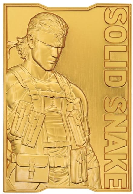 FaNaTtik Metal Gear Solid 2 Ingot Snake 24k Gold Plated Limited Edition Coins