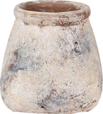 Clayre & Eef Bloempot 18x18x17 cm Beige Terracotta