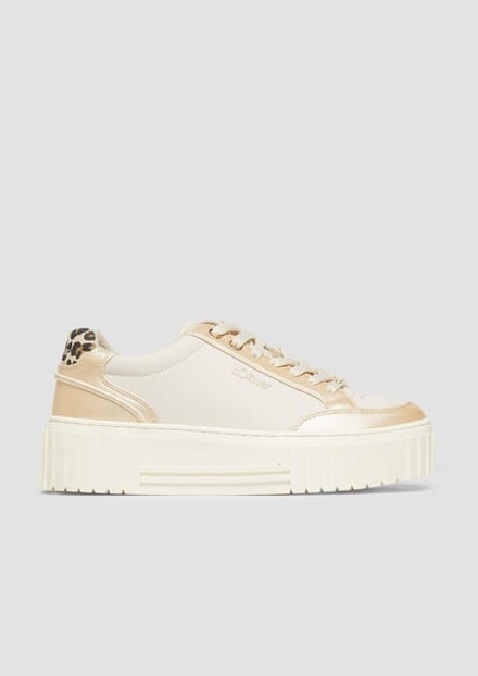 s.Oliver - female - Trainers met plateauzool en leo-detail