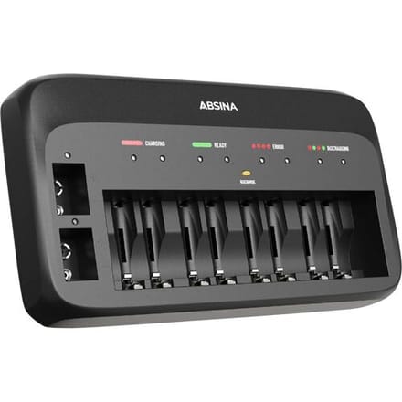 Absina 301003 Snellader NiMH, NiCd 9 V (blok), AAA (potlood), AA (penlite)