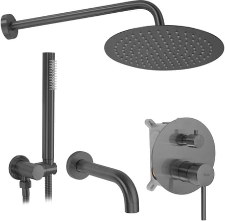 Rea Lungo +Box - Bad En Doucheset - Titanium - 9X15,5X15,5Cm