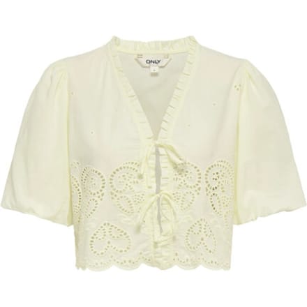 ONLY - ONLBRYSON S/S SHORT EMB TIE TOP WVN Dames Top