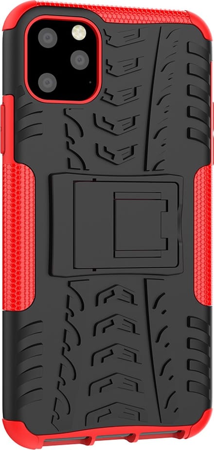 Peachy Shockproof bescherming hoesje geschikt voor iPhone 11 Pro Max case - Rood