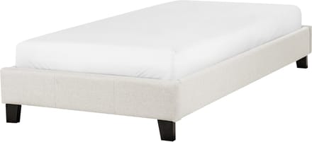 ROANNE - Eenpersoonsbed - Lichtbeige - 90 x 200 cm - Polyester