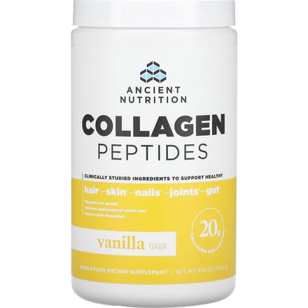 Ancient Nutrition, Collageen Peptiden, Vanillesmaak, 241 g (214,2 g)