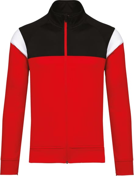 PROACT® Uniseks trainingsjasje met rits PA390 - Sporty Red / Black - L