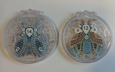diamond Painting - kerstboomversiering - sleutelhanger - doolhof/labyrinth maze game ( 2 stuks ) 314