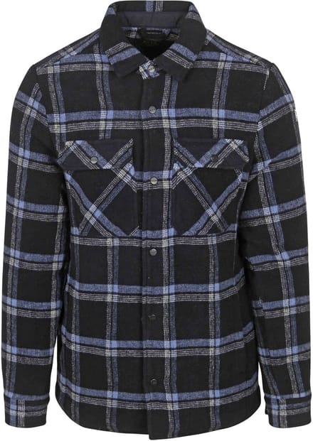 NZA - Donkerblauw gewatteerd overhemd - Winter Navy