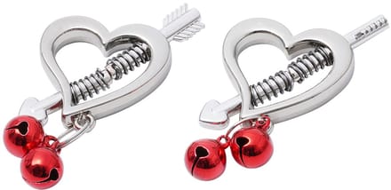 Kiotos BDSM - Hartvormige Tepelklemmen met Belletjes
