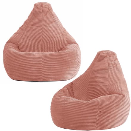 icon - Dalton Kinderzitzak Stoel - Set van 2 - Ribfluweel - Oud roze