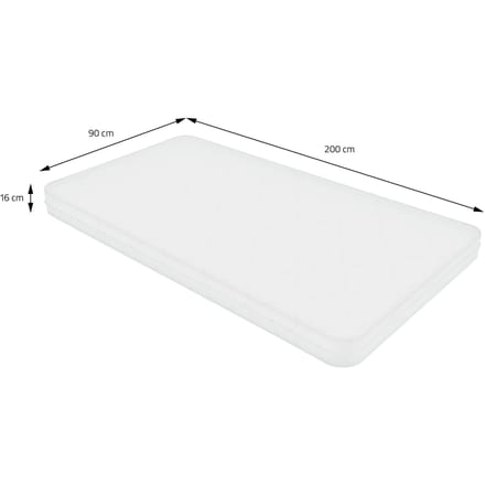 Matras 90x200x16 cm in koudschuim ML-Design