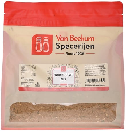 Van Beekum Specerijen - Hamburger Mix - 1 KG (hersluitbare stazak)