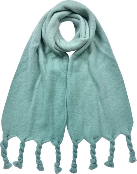 Clayre & Eef Wintersjaal Dames 32x220 cm Groen Synthetisch