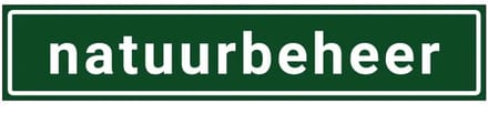 Natuurbeheer autosticker binnenzijde raam | 40 x 8 cm