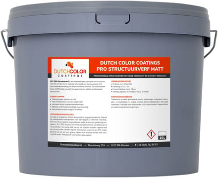 DCC PRO Structuurverf Mat - 10L - 10L - RAL 7035 | Lichtgrijs