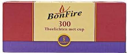 Bon Fire Waxinelichtjes 300 Stuks - Wit