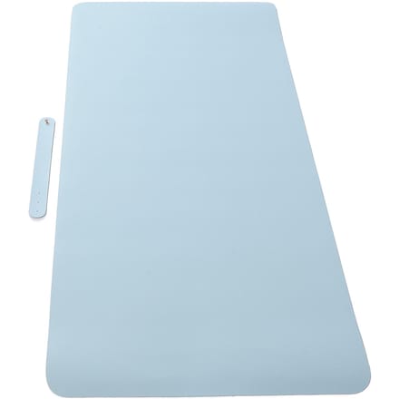 Tapis de Bureau en Cuir Simple Face 90x45cm Bleu Clair PU Épaissi Tapis de Coiffeuse pour Table de Nail Art Maison white