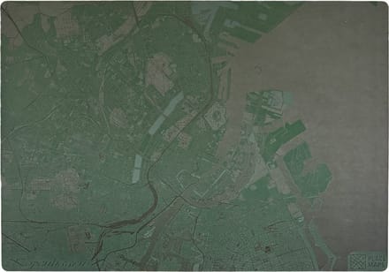 Place Maps Placemat Stadskaart Rotterdam - Kunstleer - Champagne - 1 Stuk