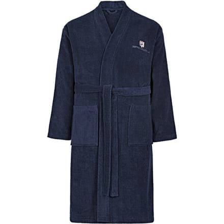 Jan Vanderstorm herren Badjas - 68/70 - blauw - Plus Size