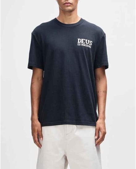 Deus Ex Machina T-Shirt Met Chinook-Rugprint, Zwart