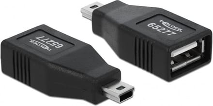 USB Mini B (m) - USB-A (v) adapter - USB2.0 / zwart