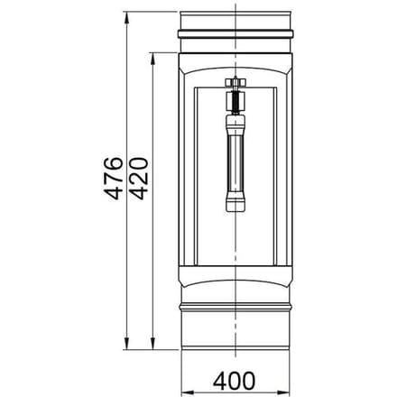 GGM Gastro Spirobuis - met inspectieluik - in RVS - Ø 400mm