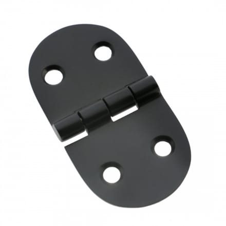 Luikscharnier - 75x38mm - Knoop Boven - Rvs 316 - PVD Mat Zwart