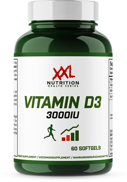 XXL Nutrition - Vitamine D3 - 3000 IU - Gelcaps - 60 Gelcaps