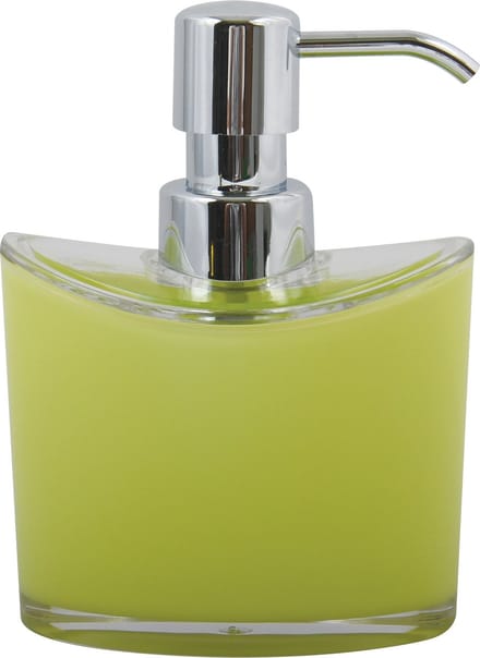 MSV Zeeppompje/dispenser Aveiro - PS kunststof - limegroen/zilver - 11 x 14 cm - 260 ml