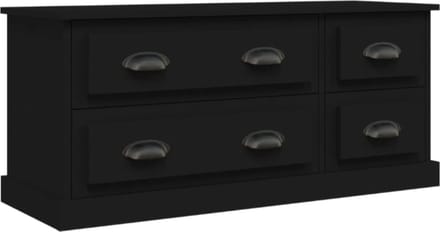 Tv-meubel 100x35,5x45 cm bewerkt hout hoogglans wit