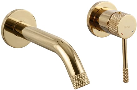 Rea - Inbouw Wastafelkraan Venti Gold - 17,5 x 10 x 12,5 cm