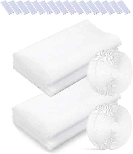 Set van 4 Horren voor Ramen, 130x150 cm, Inclusief Zelfklevende Strips